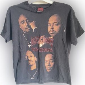 RARE Vintage Death Row Records tee Snoop Dogg Dr. Dre Tupac Suge Knight Size XS